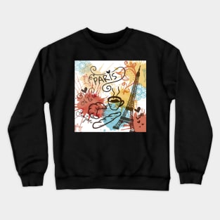 Paris, France, Travel Poster Crewneck Sweatshirt